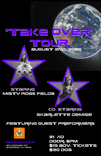 "TAKE OVER"TOUR @ Shamrock Pub & Grub (Anderson, IN) poster