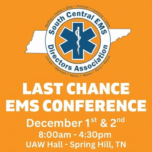 SCEMSDA Last Chance EMS Conference 2026 poster