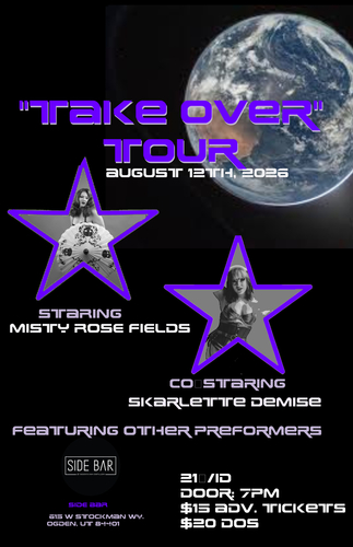"TAKE OVER"TOUR @ Side Bar (Ogden, UT) poster