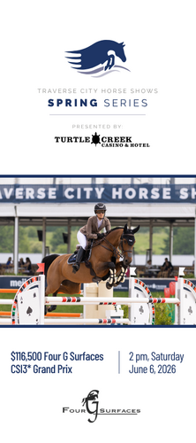 World-Class Horse Jumping in Traverse City | $116,500 Four G Surfaces CSI3* Grand Prix image
